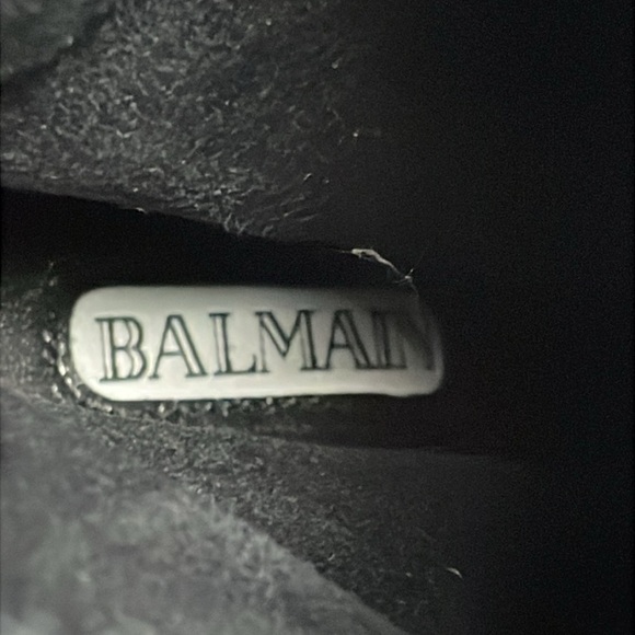 New Balmain Soft Leather Ankle Boots Black Stiletto Sock Boot Sz 39 - Picture 10 of 11